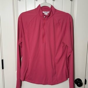 Tommy Bahama Women’s Golf Long Sleeve  Pullover Medium Pink 1/4 Zip